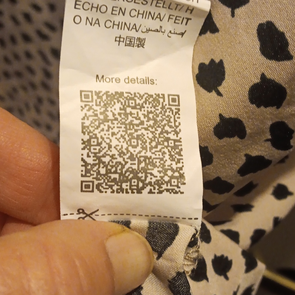 SHEIN Black and Cream Leopard Print Blouse - Picture 6 of 6